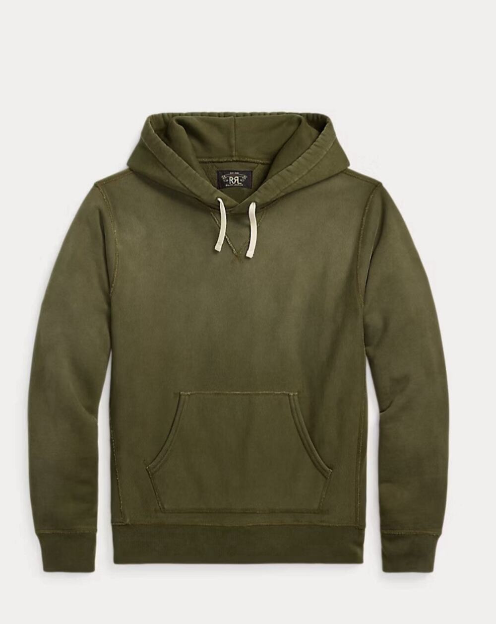 RRL By Ralph Lauren Garment-Dyed Fleece Hoodie Olive Large